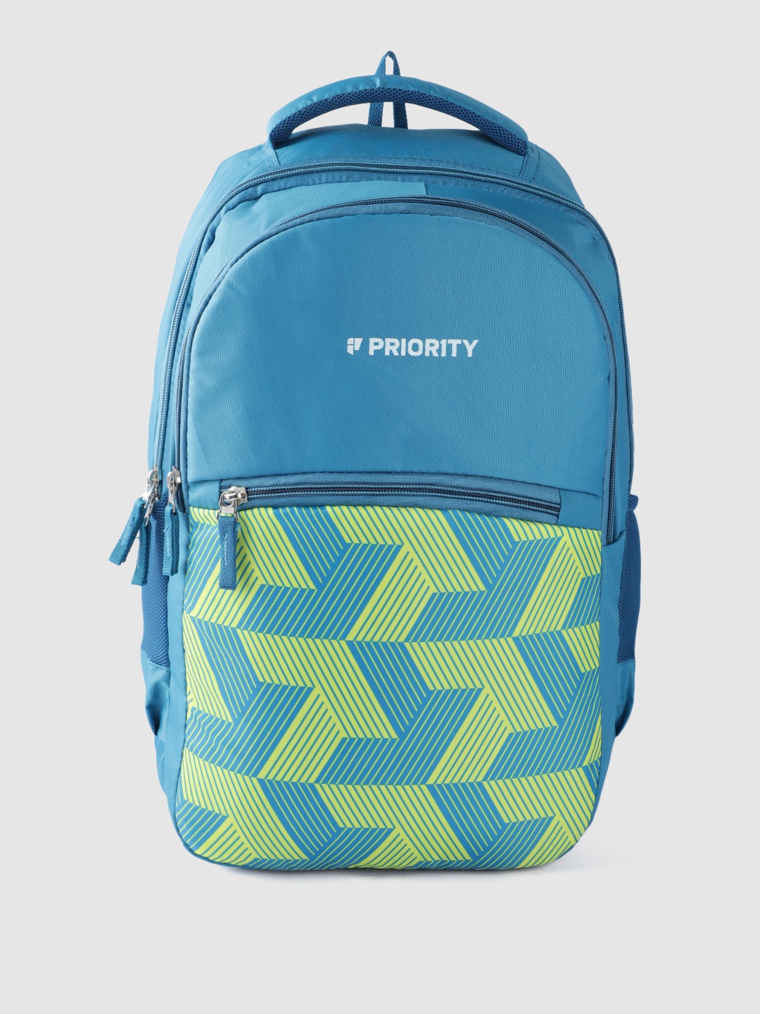 

Priority Unisex Geometric Printed Backpack - 28 L, Blue