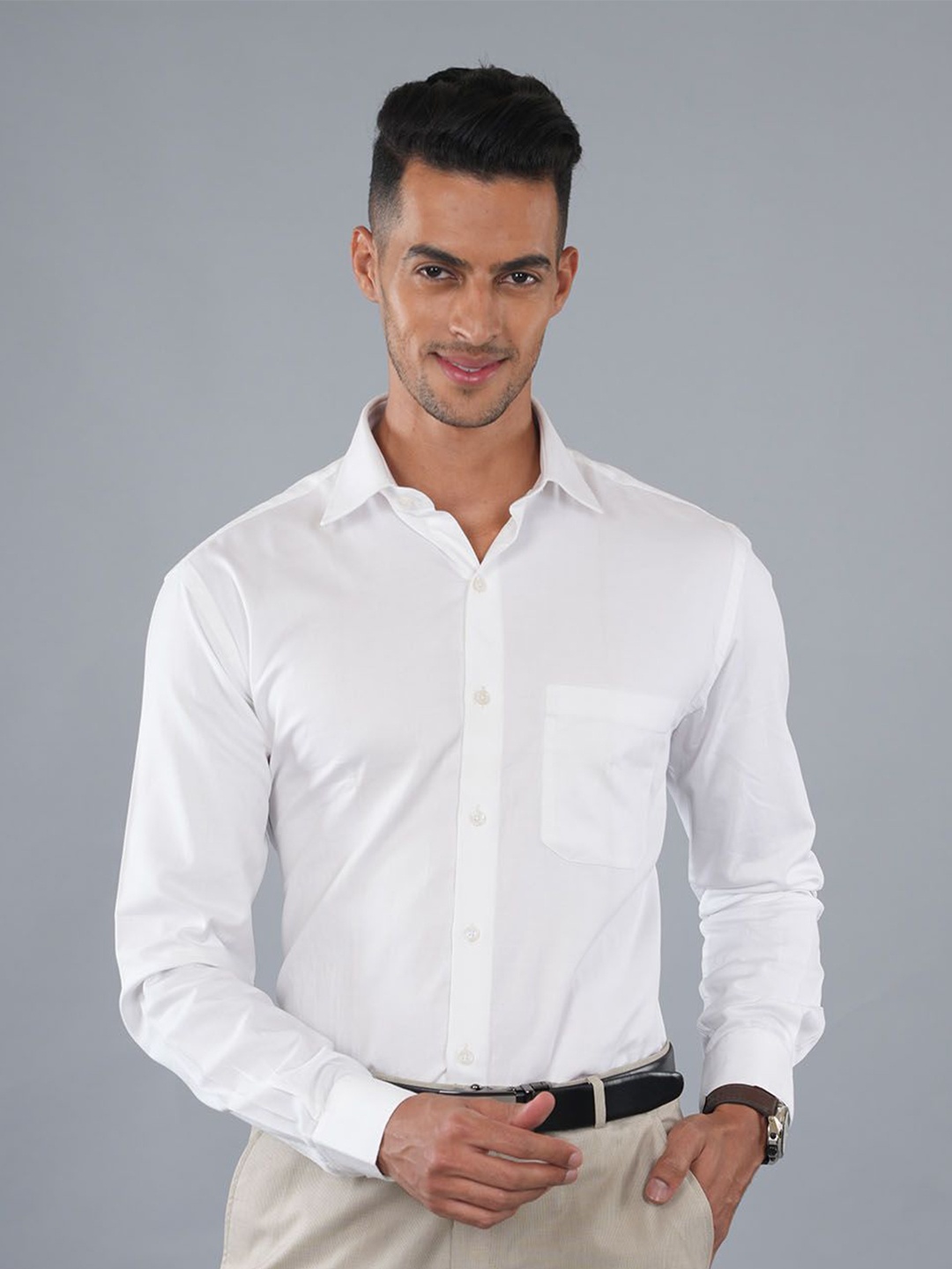 

Ostermann Men Opaque Formal Shirt, White