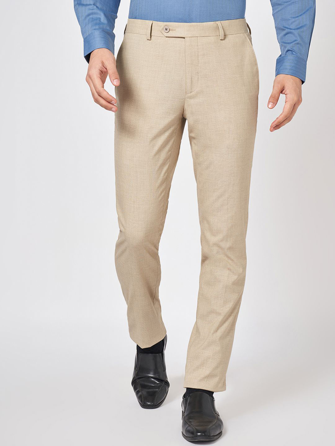 

Peregrine by Pantaloons Men Slim Fit Trousers, Khaki