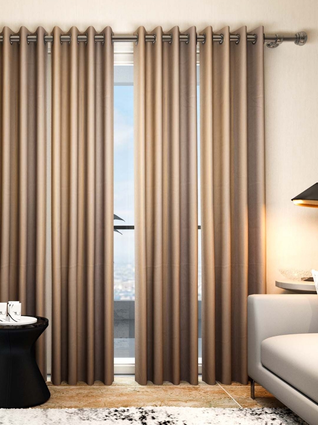 

Aura Tan 4 Pieces Door Curtain