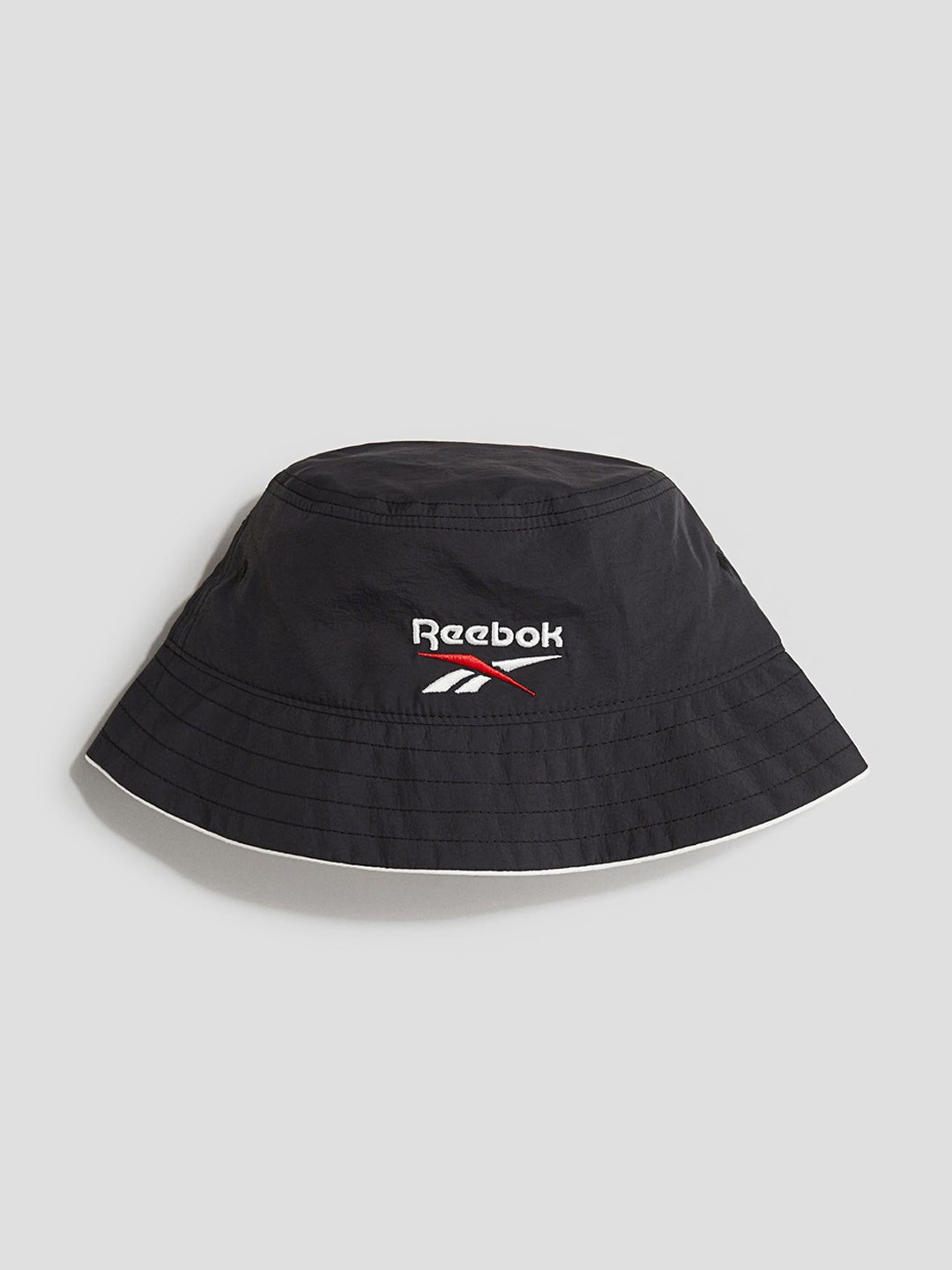 

H&M x Reebok Boys Embroidered-Motif Bucket Hat, Black