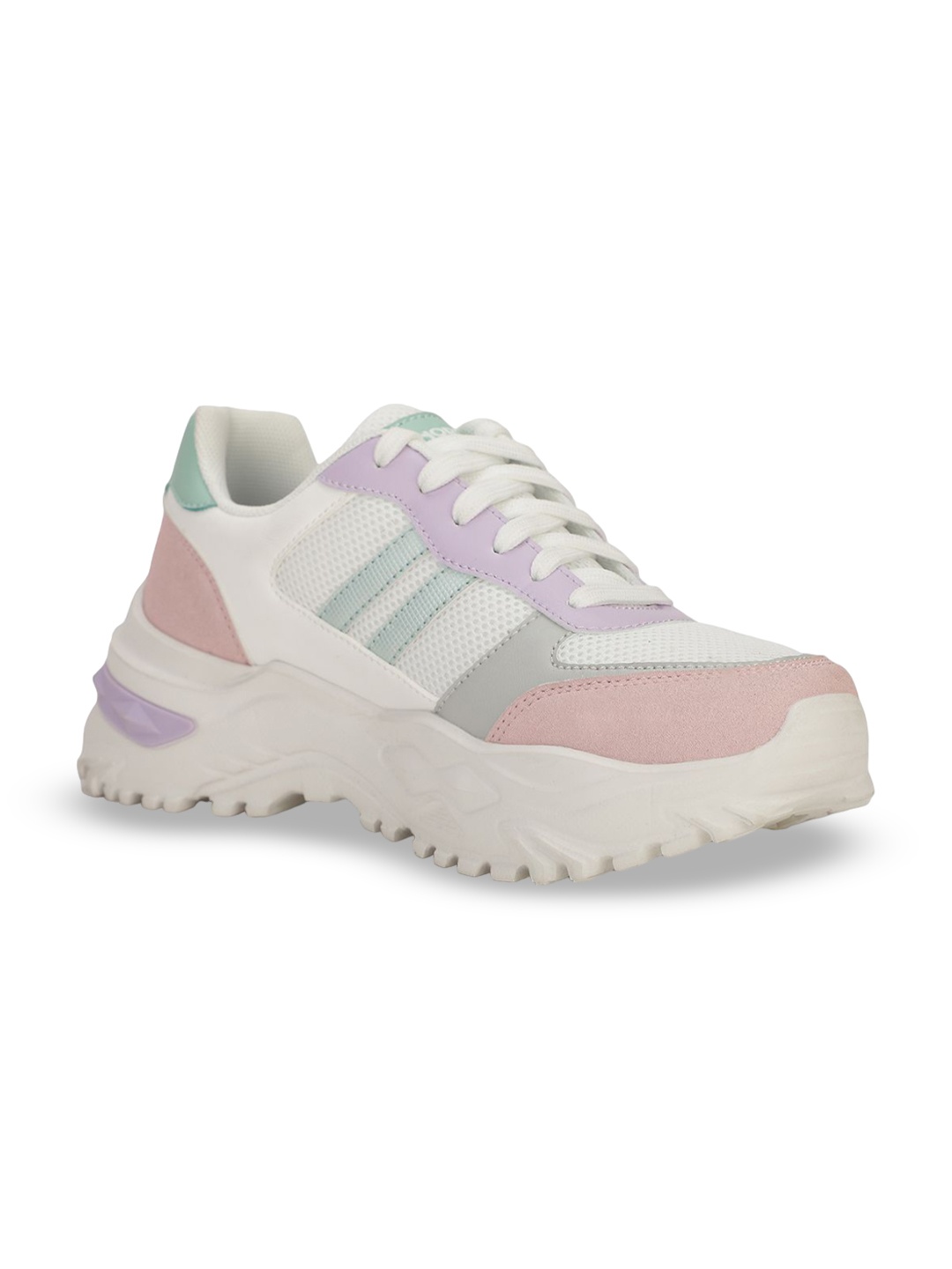

North Star Women Lace-Up Smart Casual Sneakers, Pink
