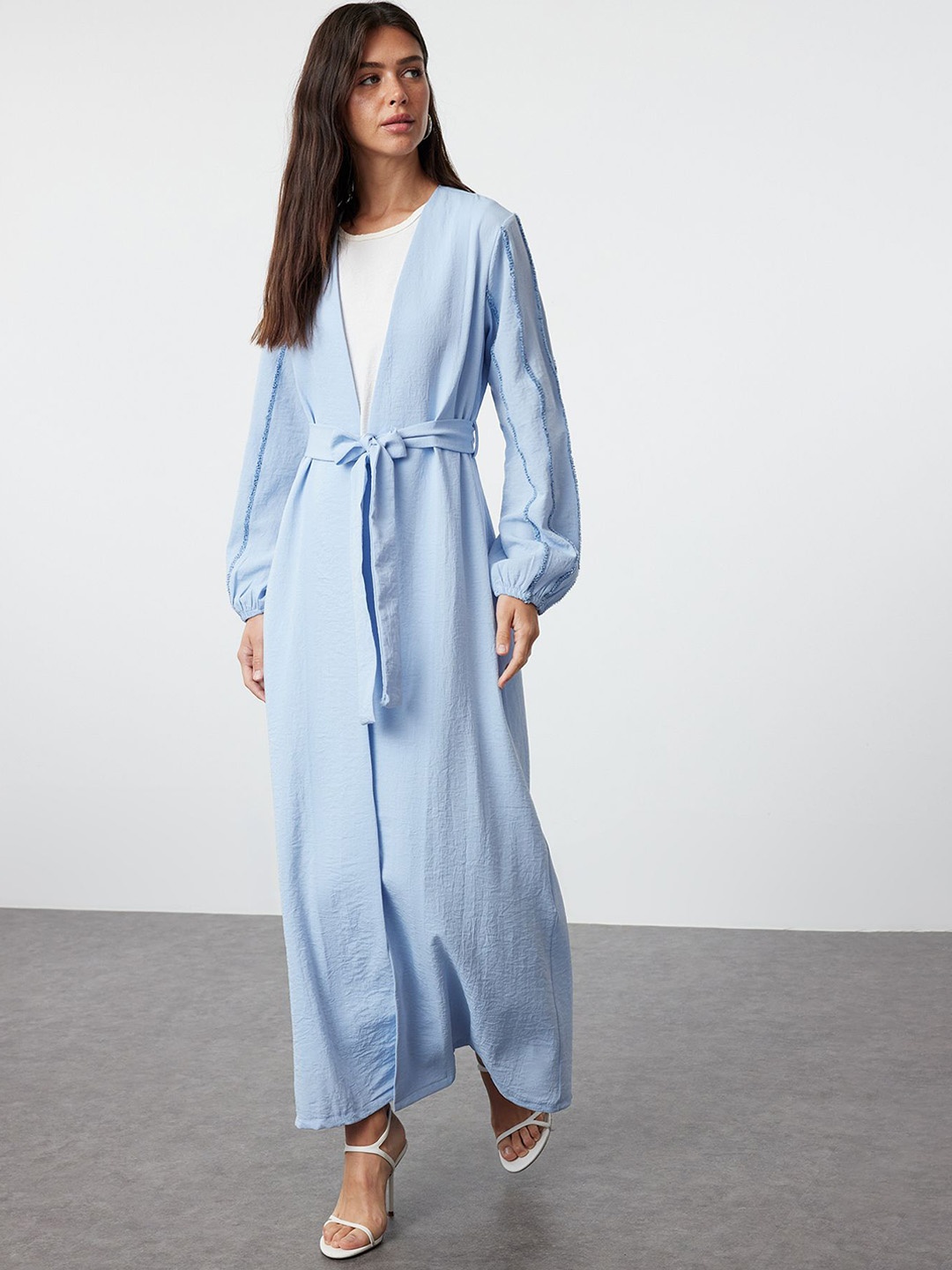 

Trendyol Women Long Sleeves Casual Robe, Blue