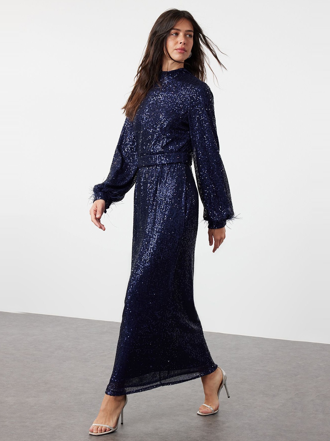 

Trendyol Embellished Maxi Dress, Blue
