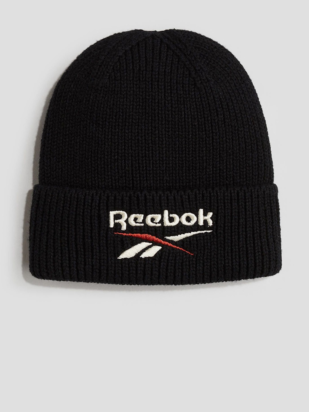 

H&M x Reebok Boys Embroidered Detail Cotton Beanie, Black
