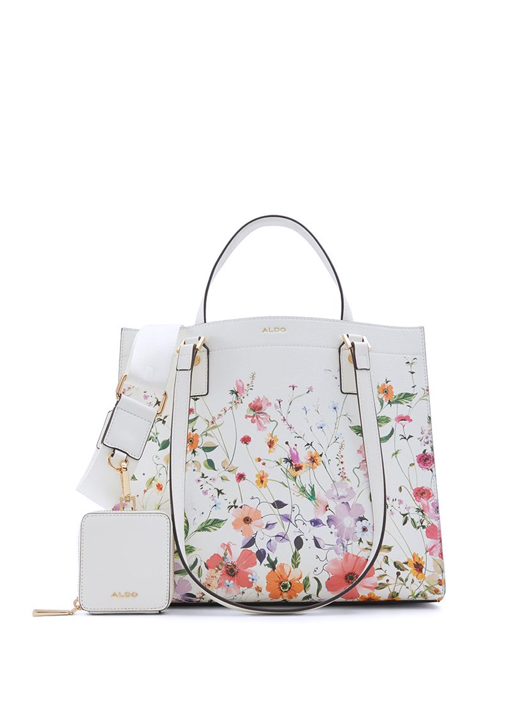 

ALDO Floral Embellished Shopper Satchel, Multi