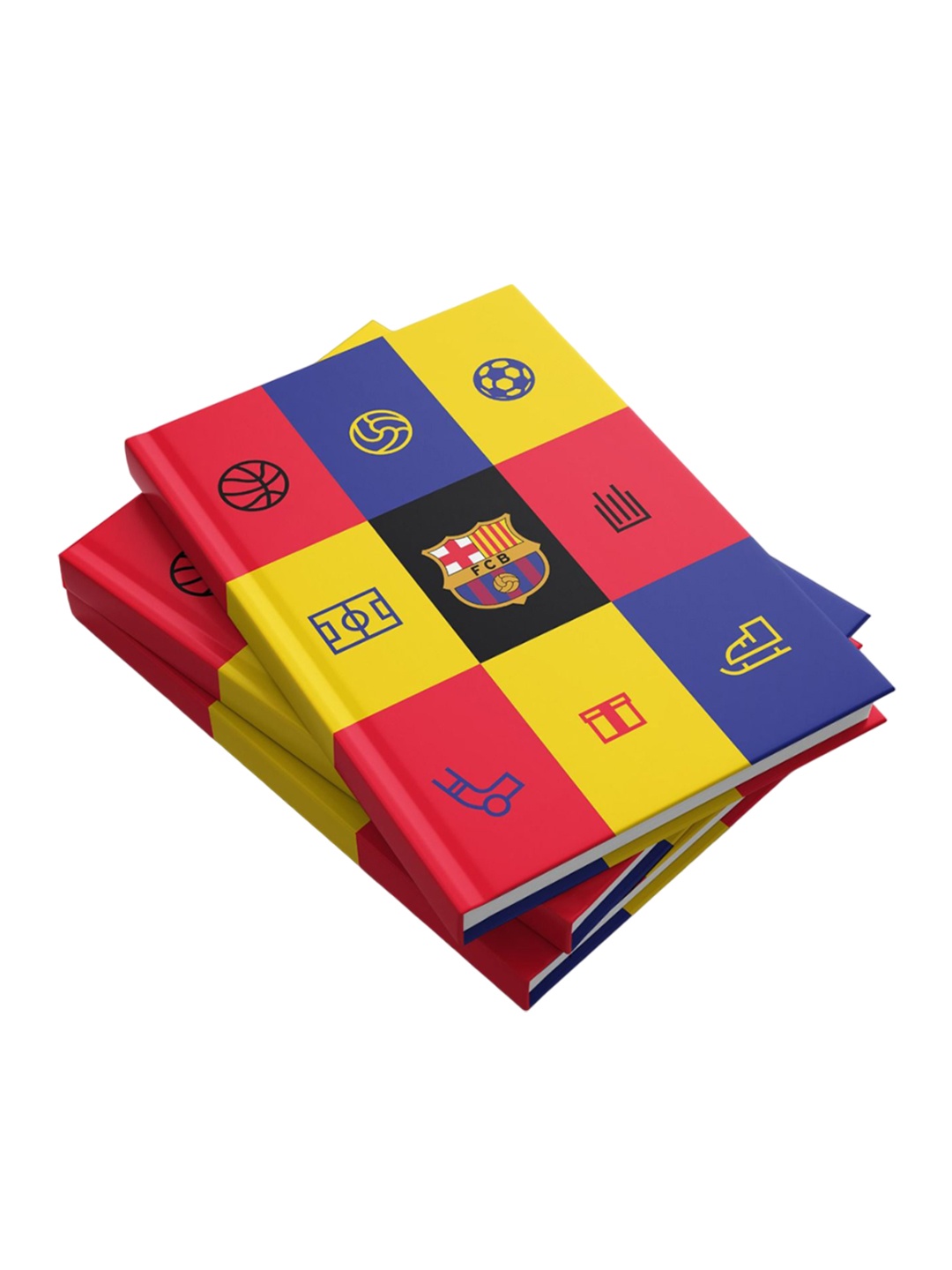 

FanCode Printed Hard Cover A5 Ruled Notebook, Red
