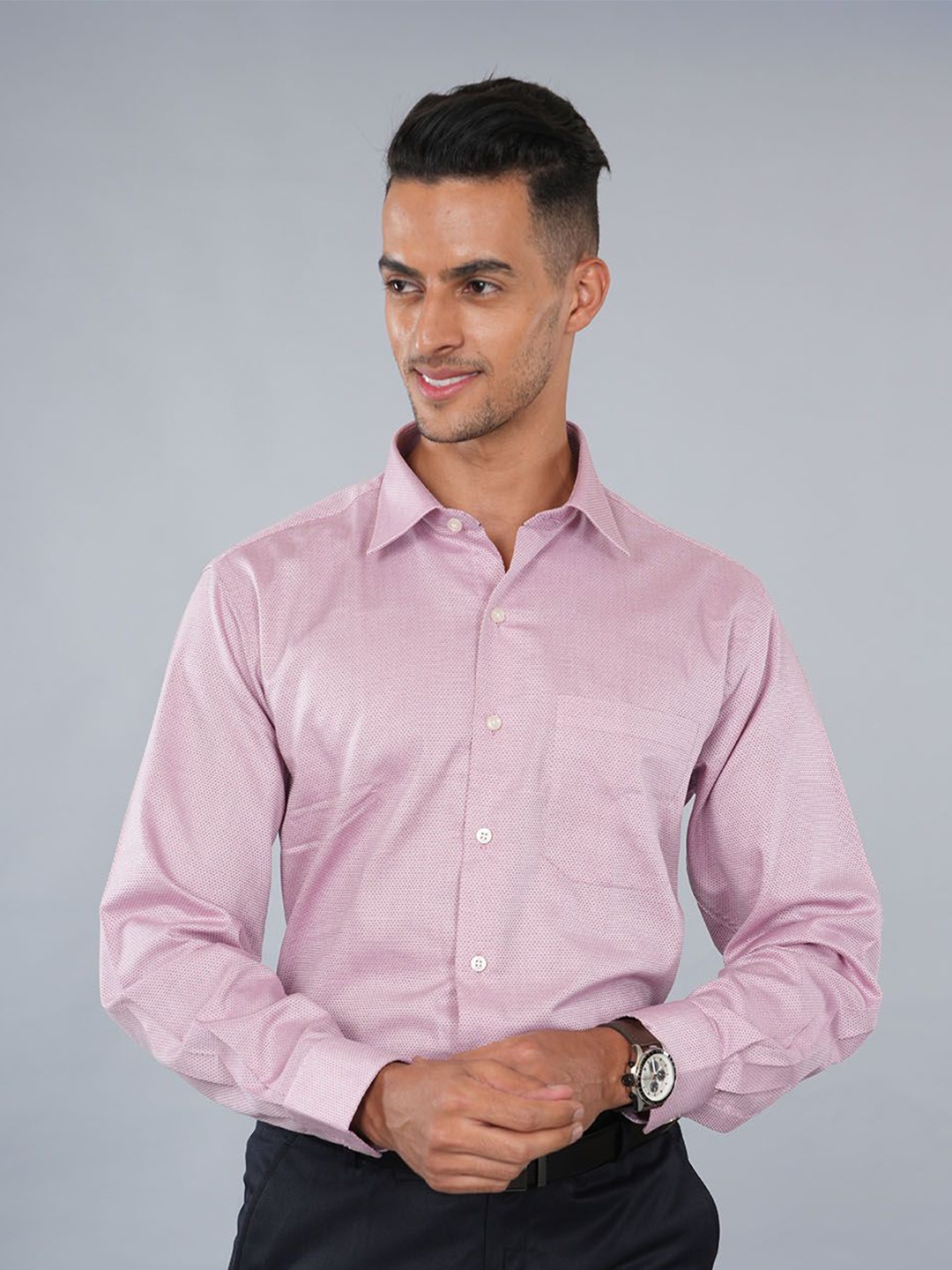 

Ostermann Men Opaque Formal Shirt, Pink