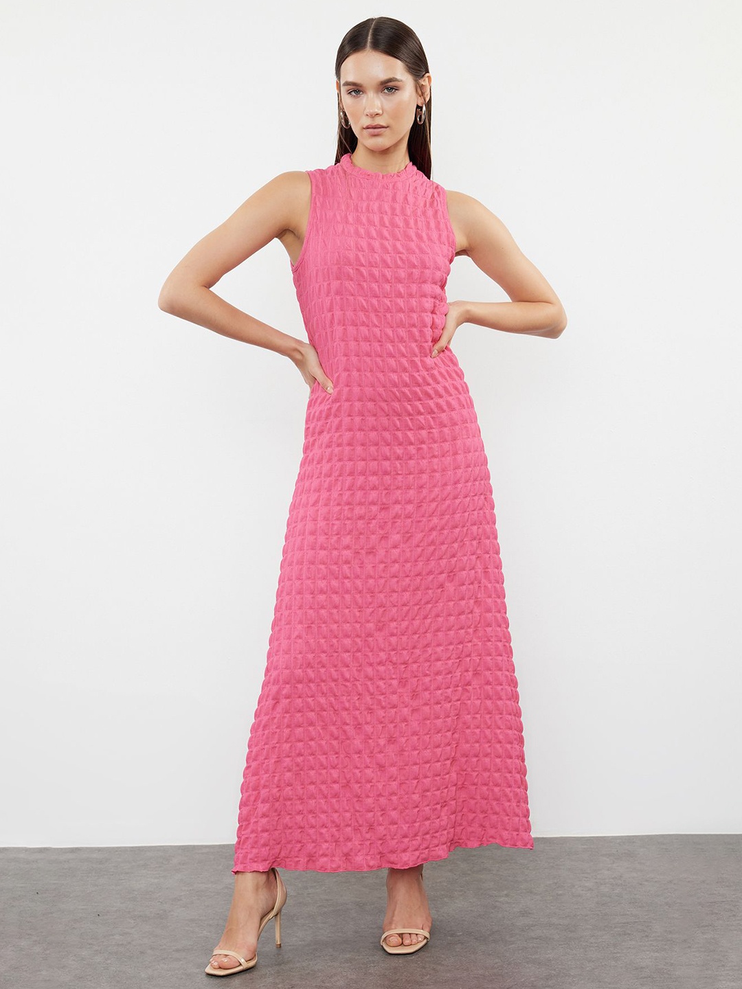 

Trendyol Solid A-Line Maxi Dress, Na