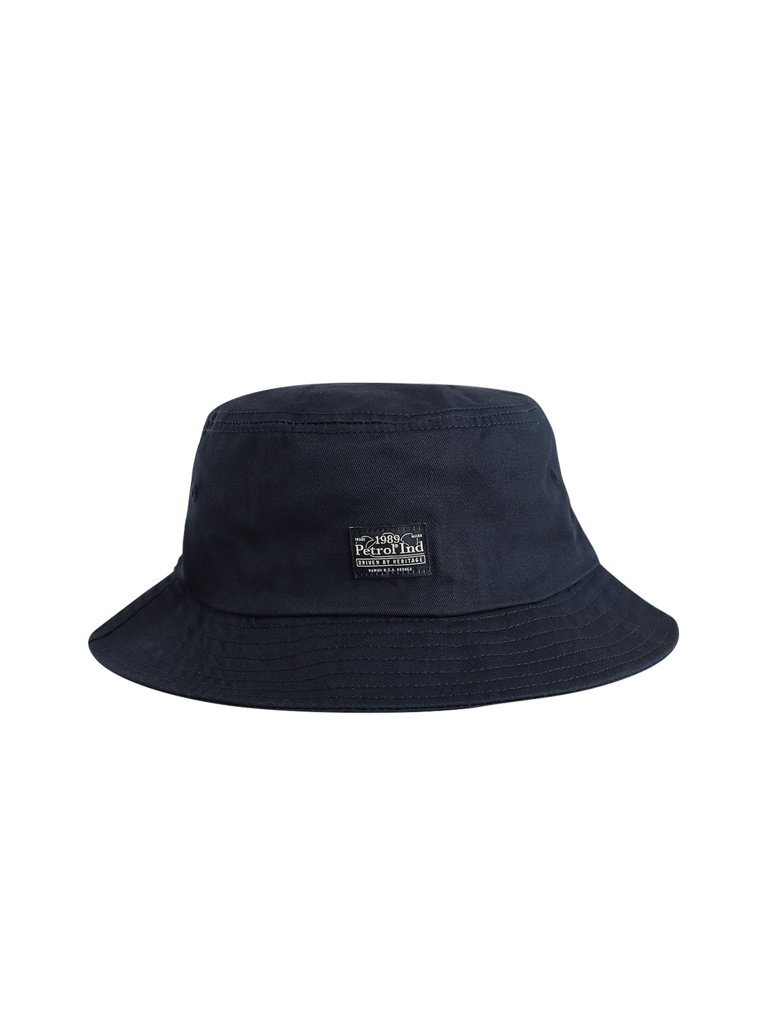 

Petrol Men Pure Cotton Bucket Hat, Black