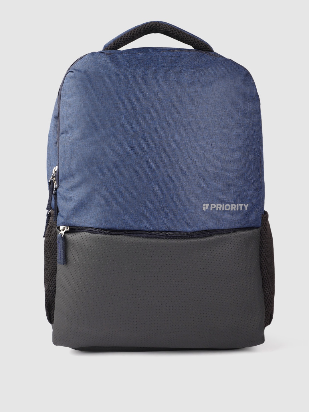 

Priority Unisex Colourblocked Laptop Backpack, Navy blue