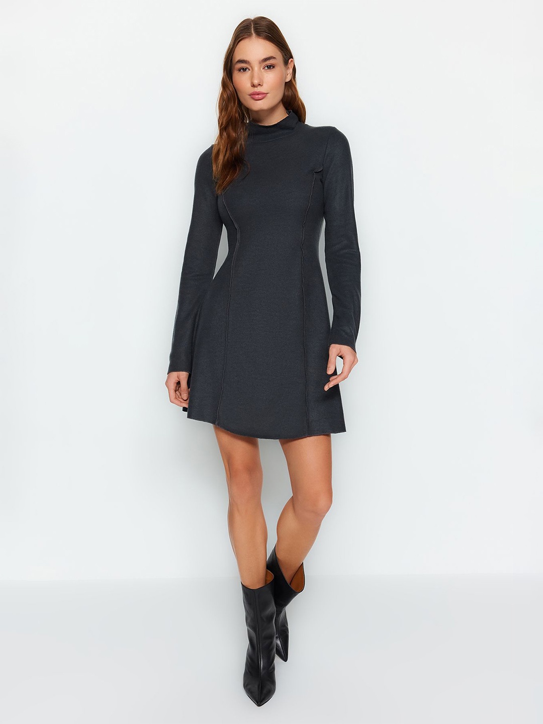 

Trendyol Fit & Flare Mini Dress, Black