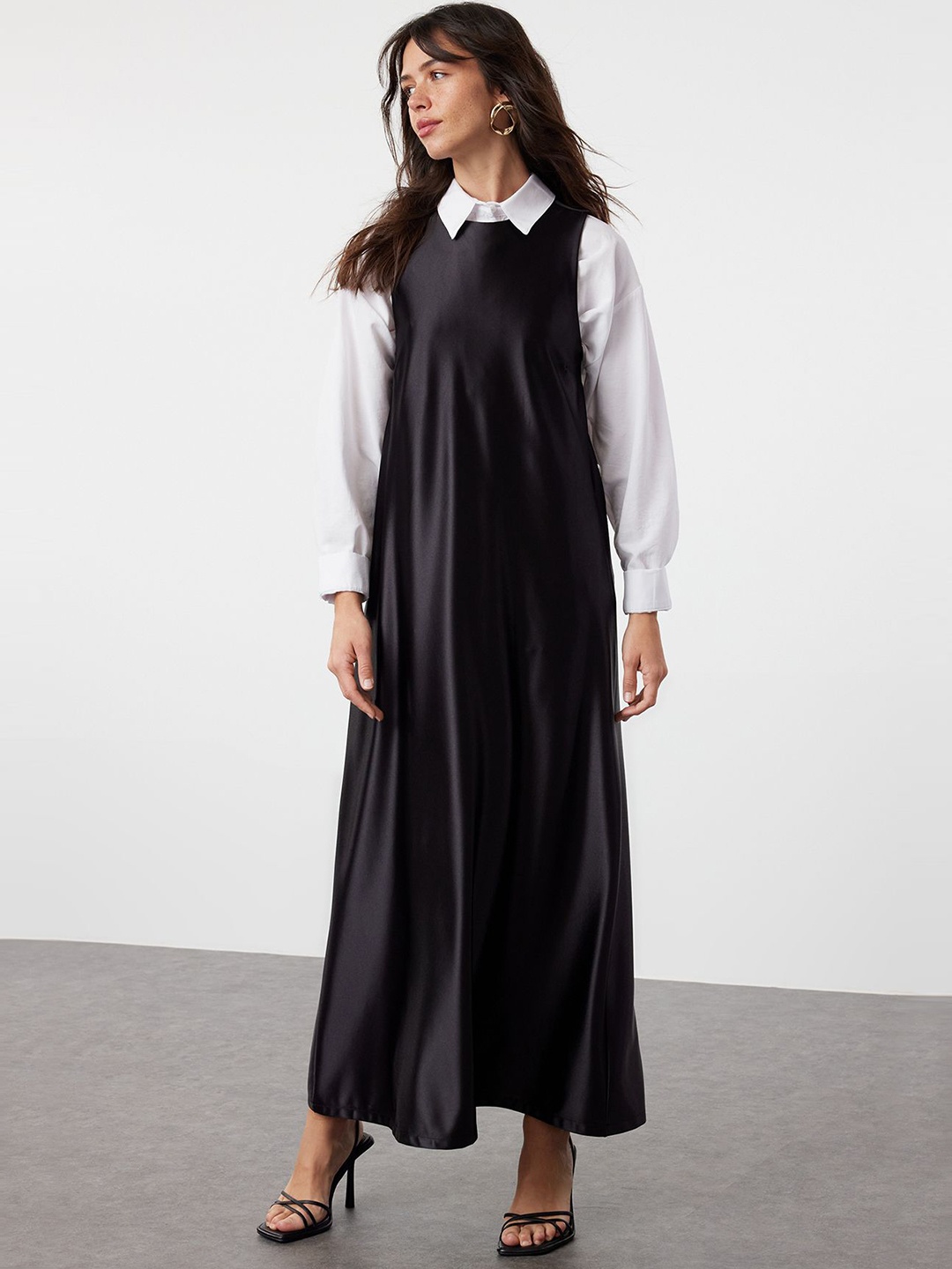 

Trendyol Women Shirt Maxi Dress, Na