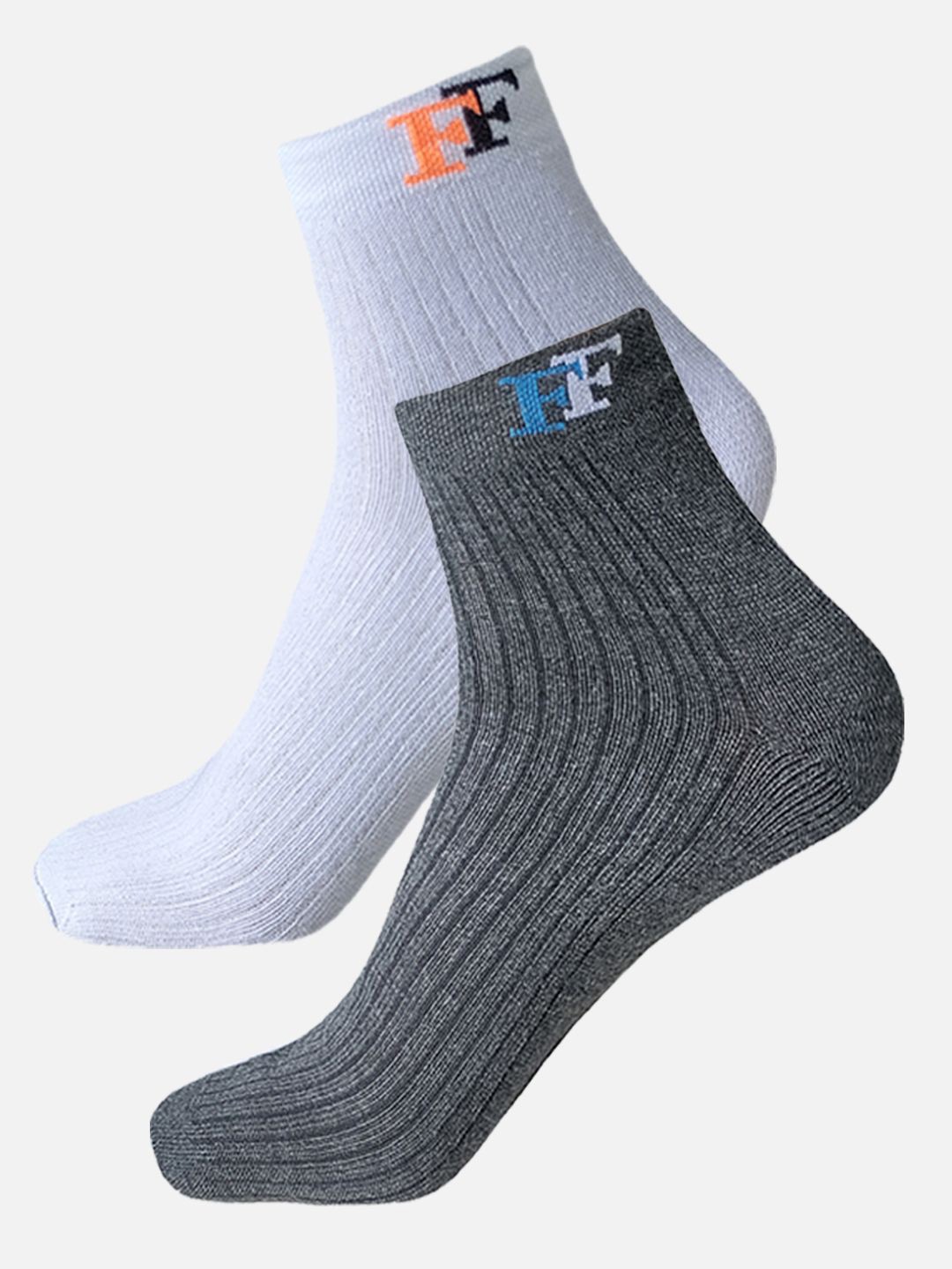 

FIMS Men Pack Of 2 Running Ankle Length Socks, White