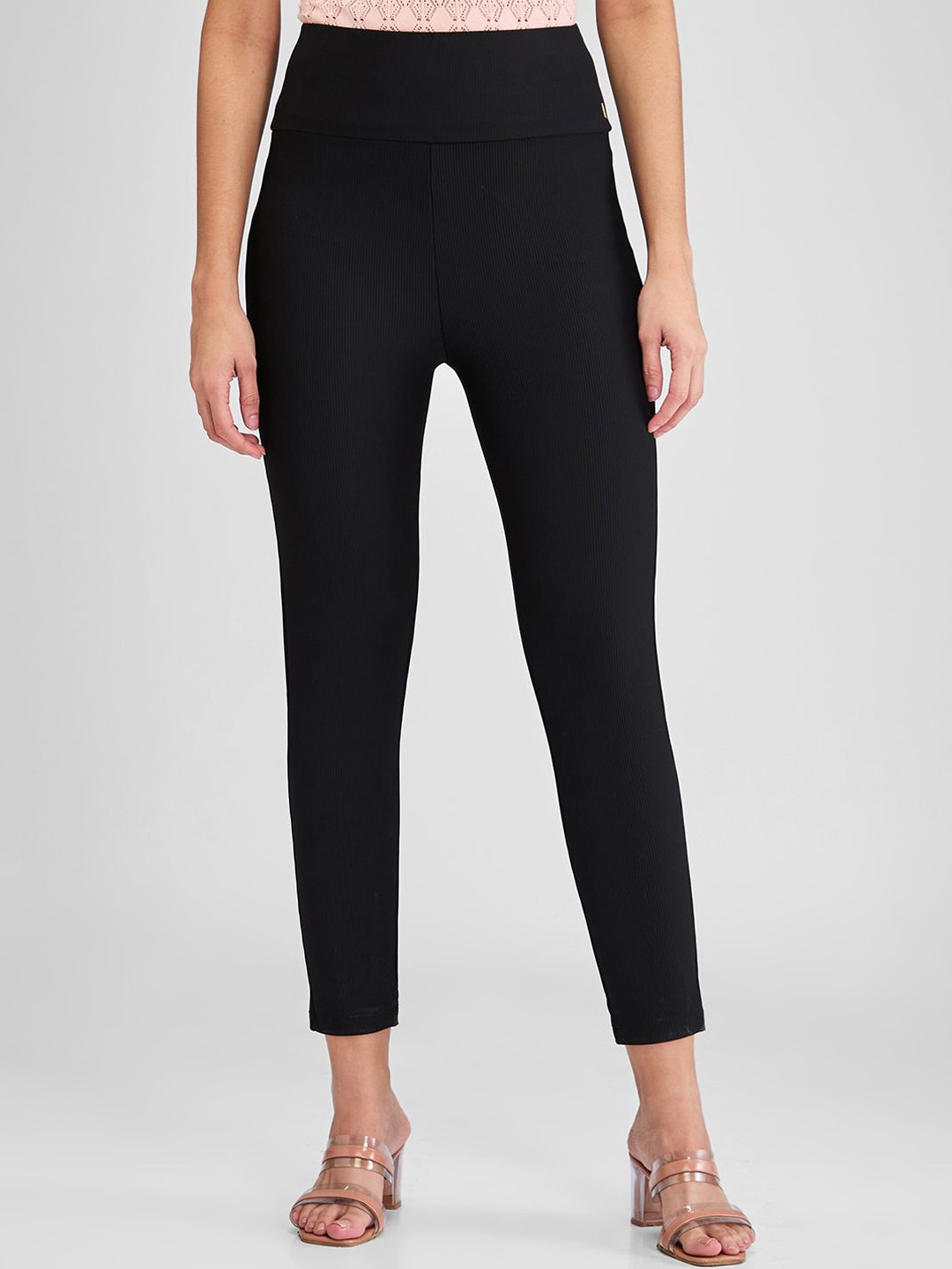 

SPYKAR Women Skinny Fit High Rise Trouser, Black