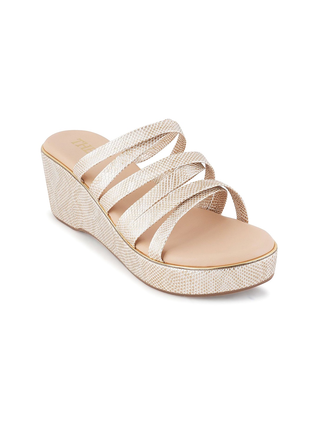 

Thea Women's Open Back Platform Sandals, Beige