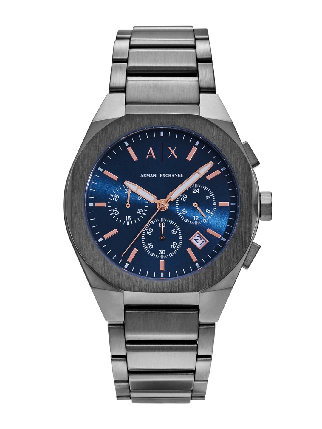 

Armani Exchange Men Bracelet Style Chronograph Analogue Watch AX4182I-Grey, Blue