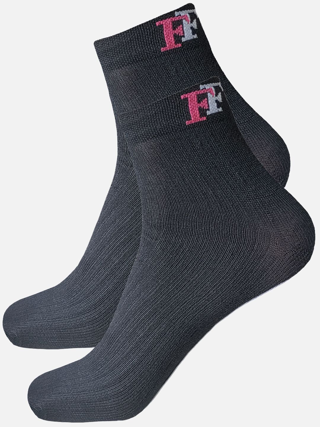 

FIMS Men Ankle Length Socks, Black