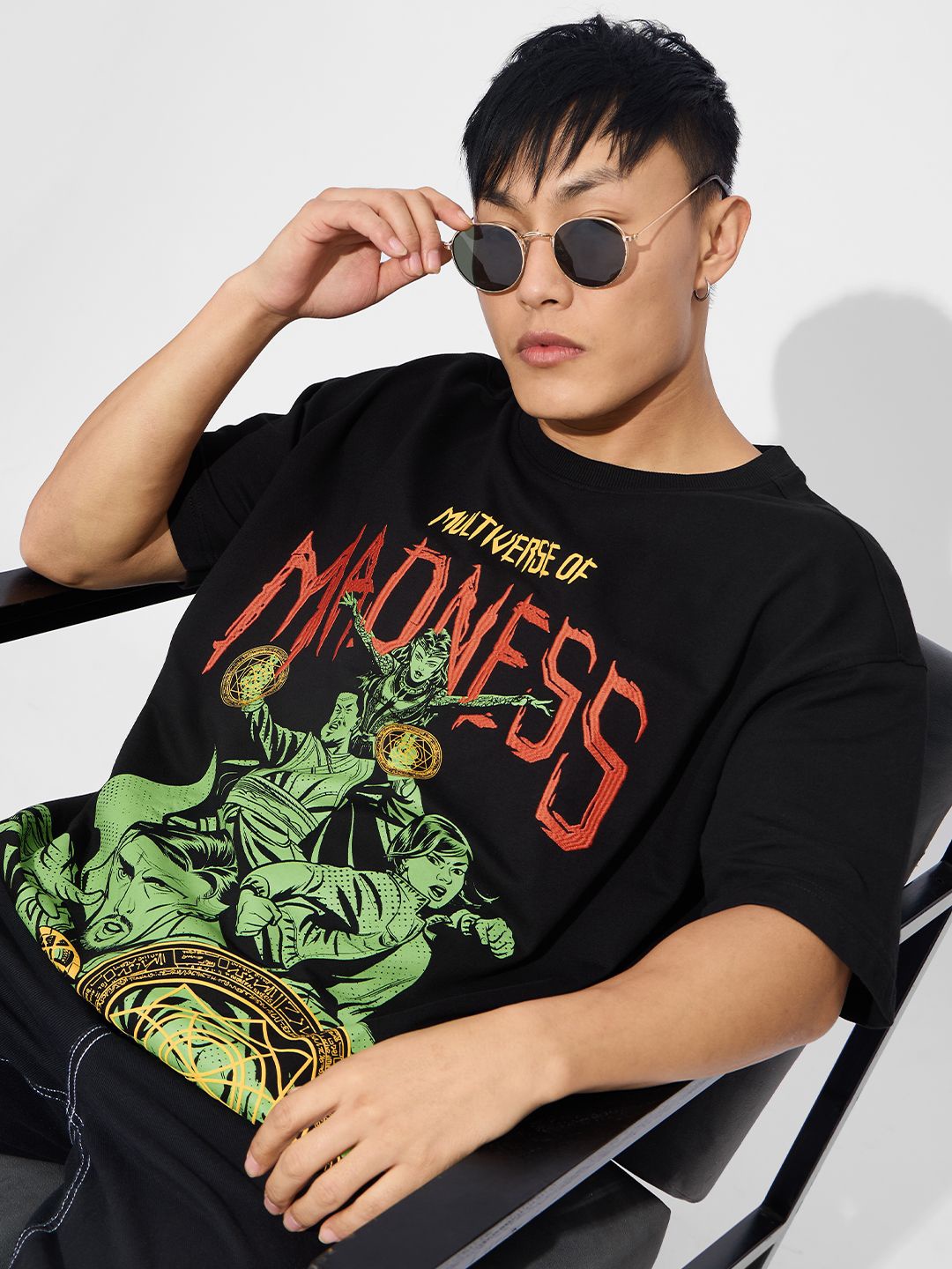 

The Souled Store Men Printed T-shirt, Black