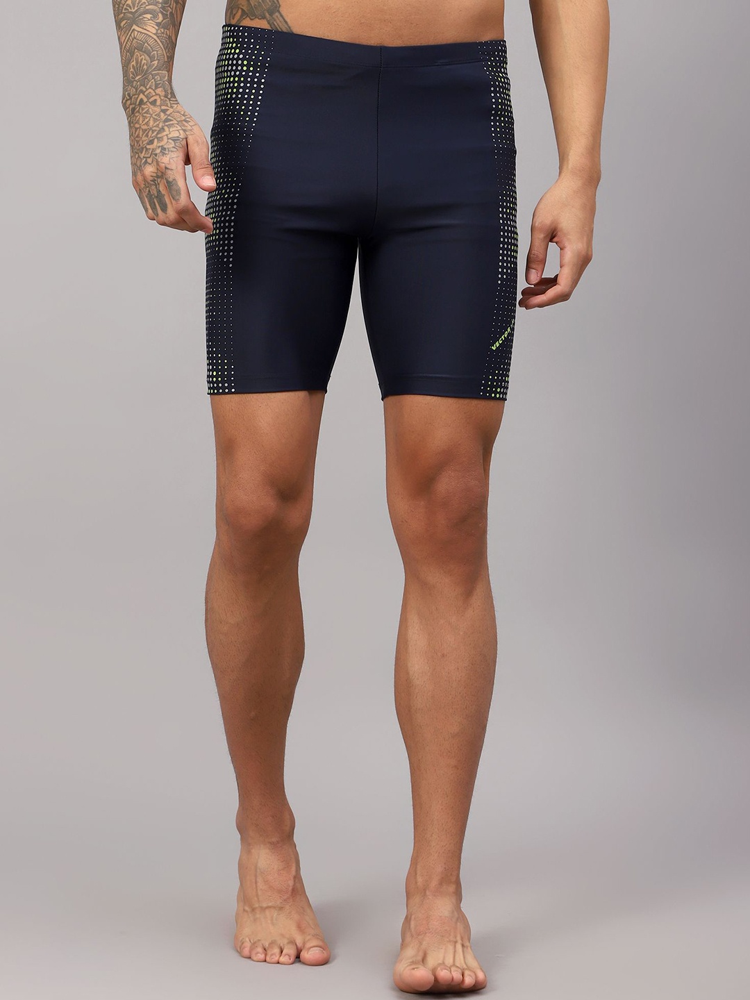 

VECTOR X Men Printed Swim Bottoms, Navy blue