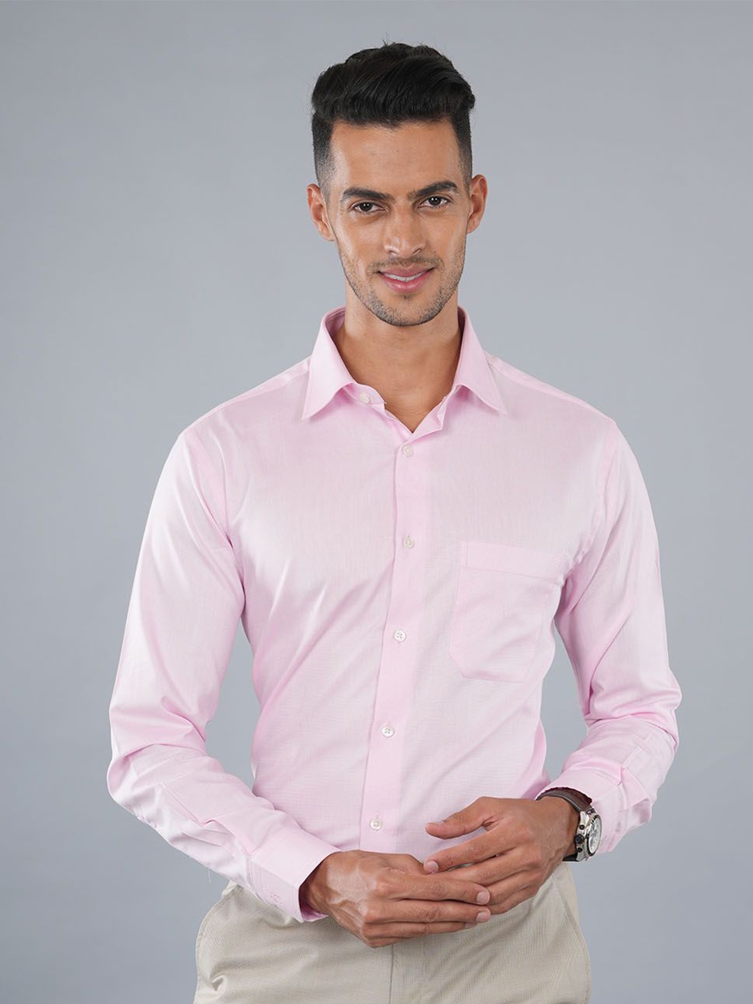 

Ostermann Men Opaque Formal Shirt, Pink