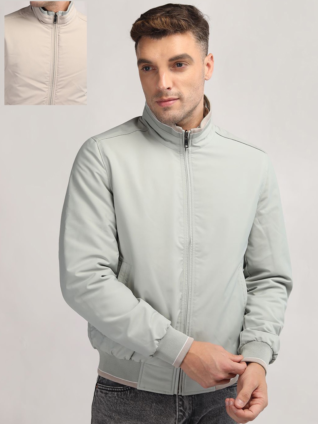 

LURE URBAN Men Reversible Outdoor Puffer Jacket, Green