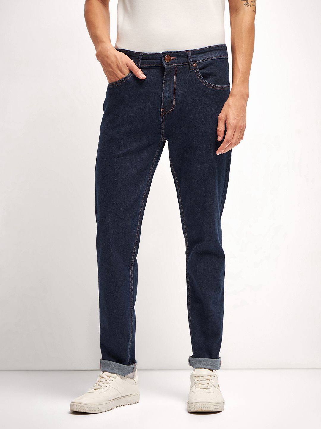 

THE BEAR HOUSE Men Slim Fit Stretchable Jeans, Blue