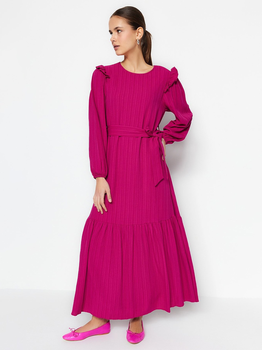 

Trendyol Solid Maxi Dress, Pink