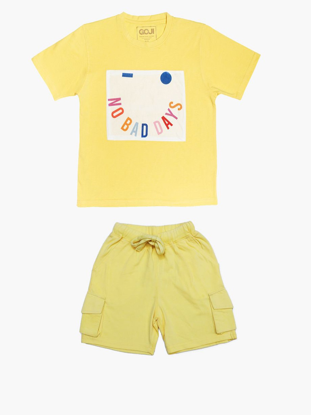 

URBAN TRAIL Boys Printed T-shirt with Shorts, Yellow