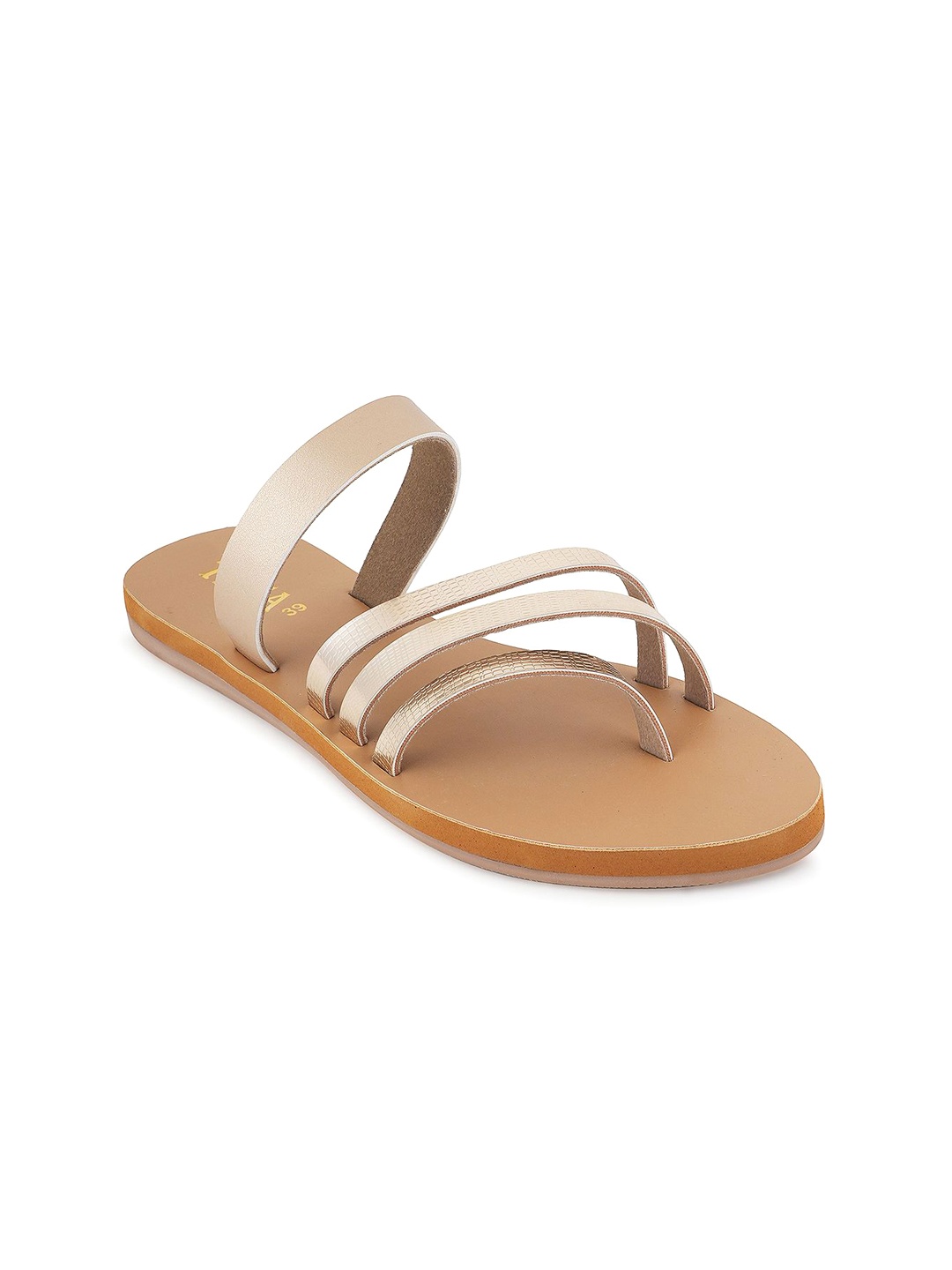 

Thea Women Open Toe Slip-On Flats, Gold