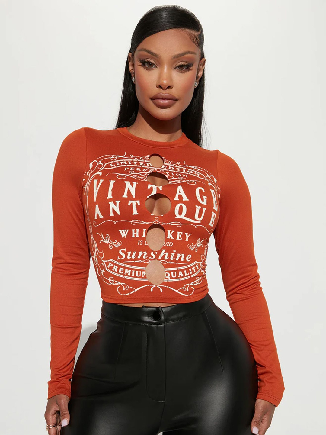 

LULU & SKY Print Top, Orange