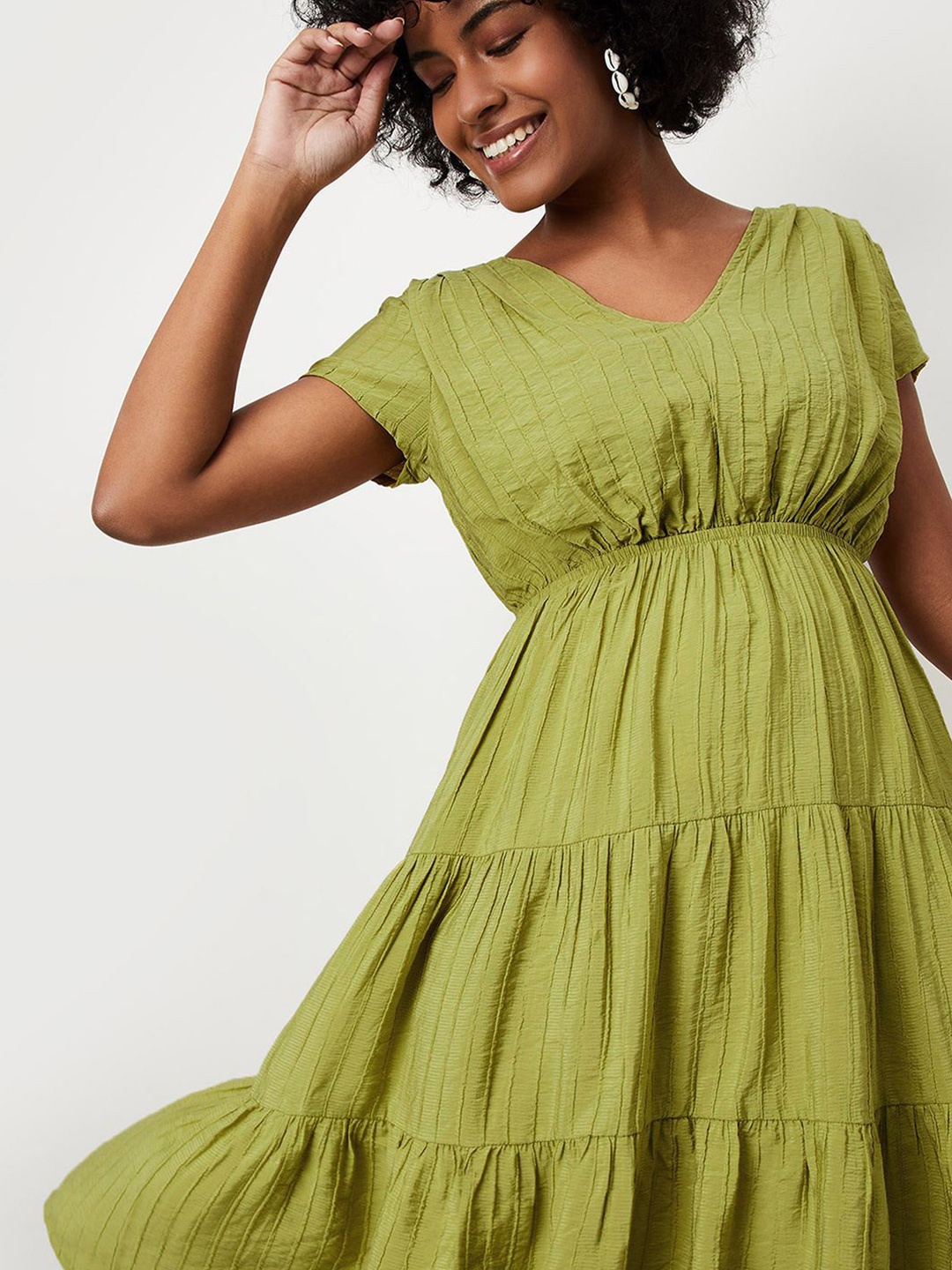 

max Maternity Fit & Flare Dress, Olive