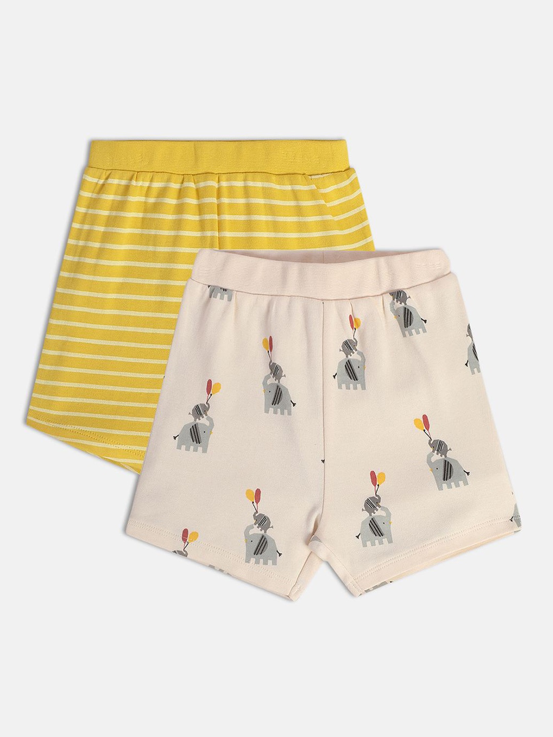 

MINI KLUB Boys Conversational Printed Shorts, Yellow