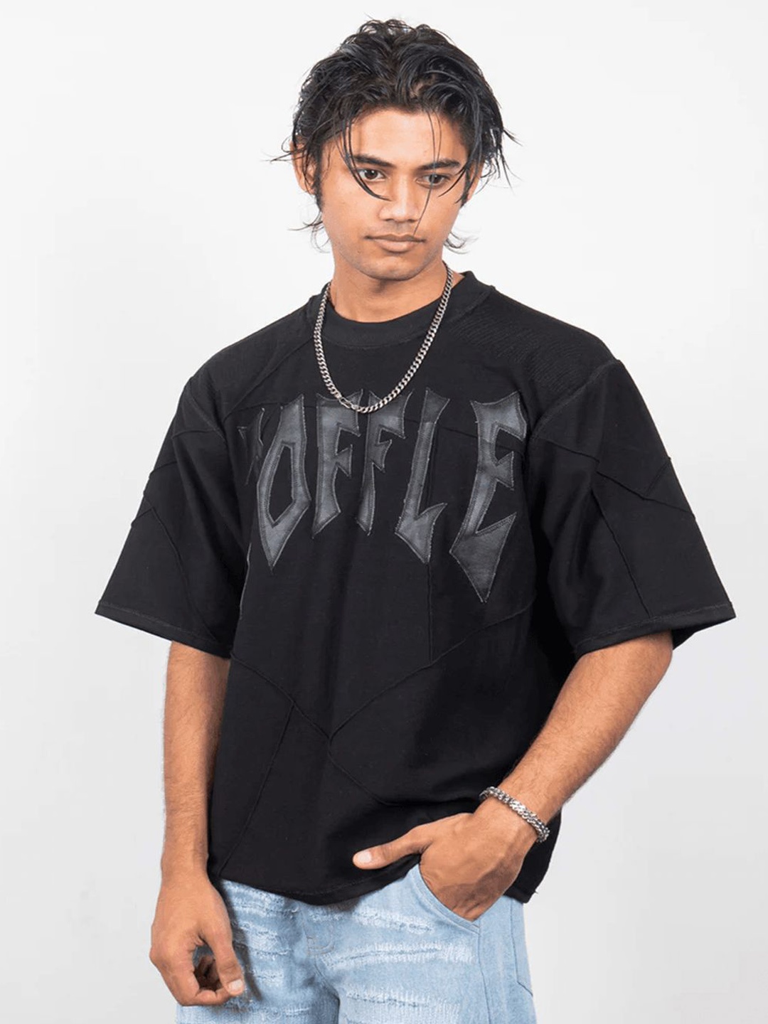 

TOFFLE Unisex Printed T-shirt, Black