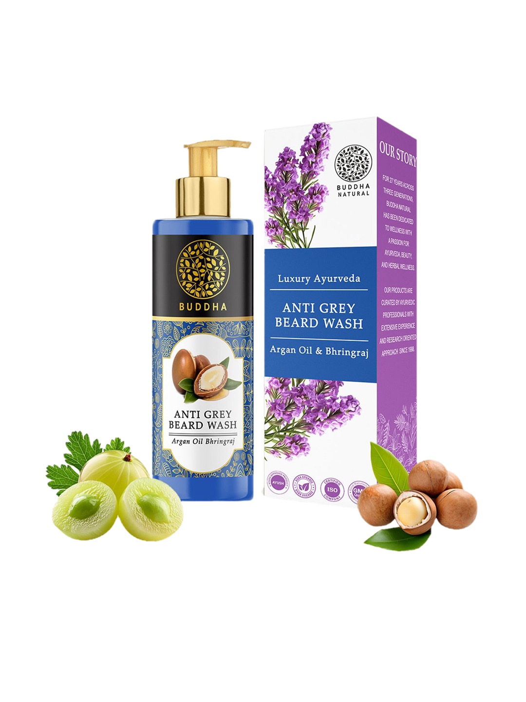 

BUDDHA NATURAL Anti Grey Beard Wash - 120 ml, Blue