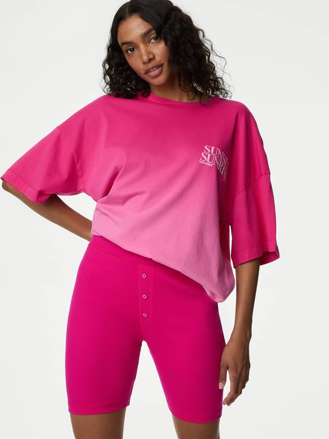 

Marks & Spencer Women Lounge Shorts, Pink