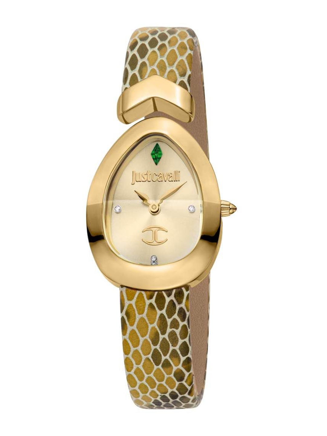 

Just Cavalli Women Embellished Dial & Leather Straps Analogue Watch JC1L321L0035, Green