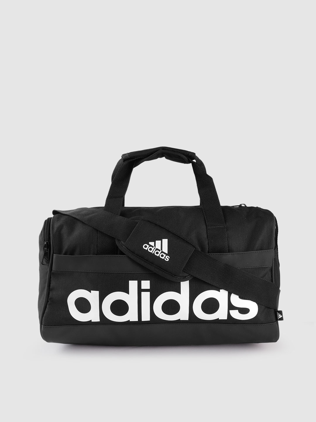 

ADIDAS Unisex Brand Logo Printed Medium Gym Linear Duffel Bag, Black