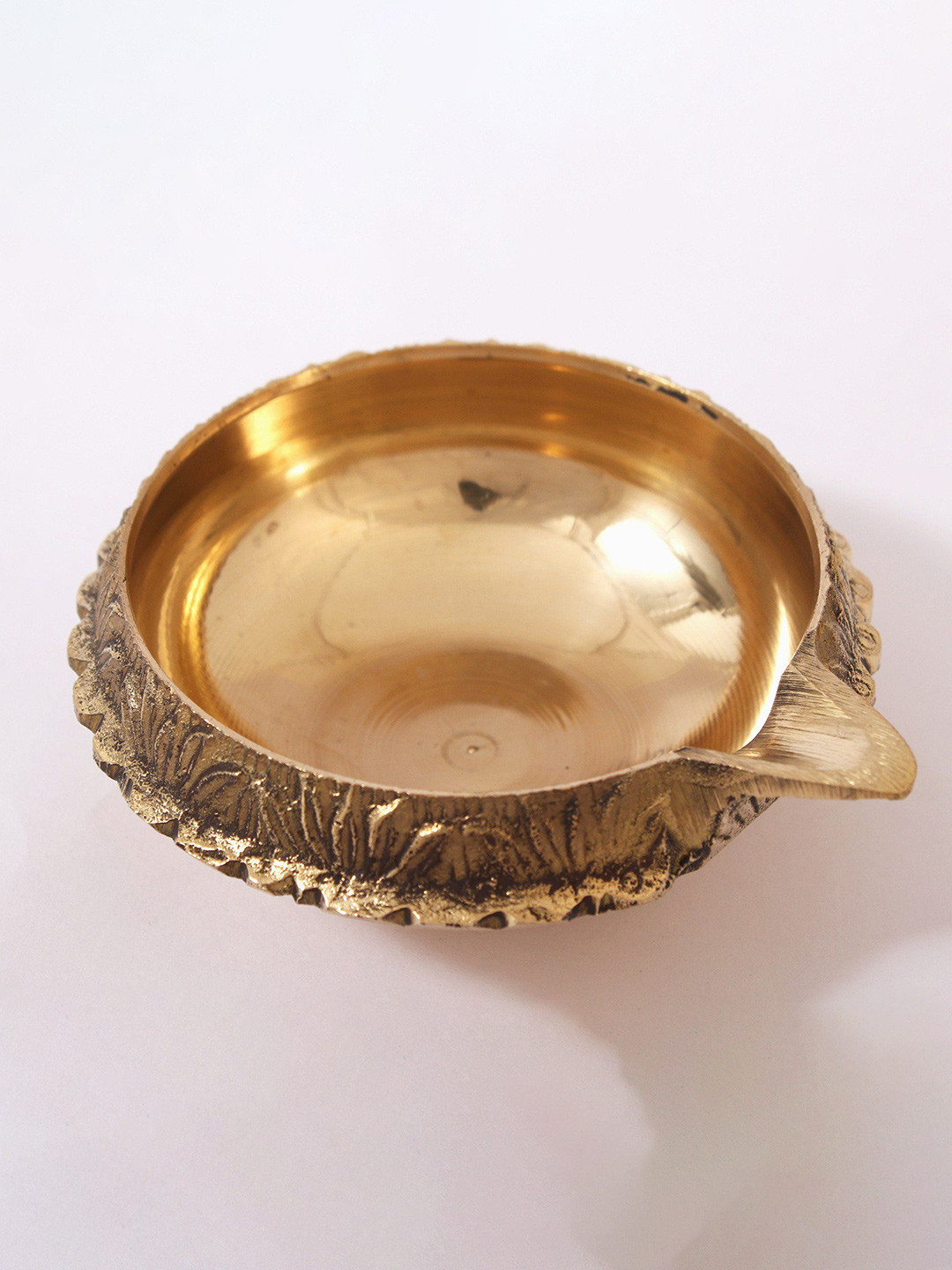 

Exotic India Brass Kubera Oil Lamp, Gold