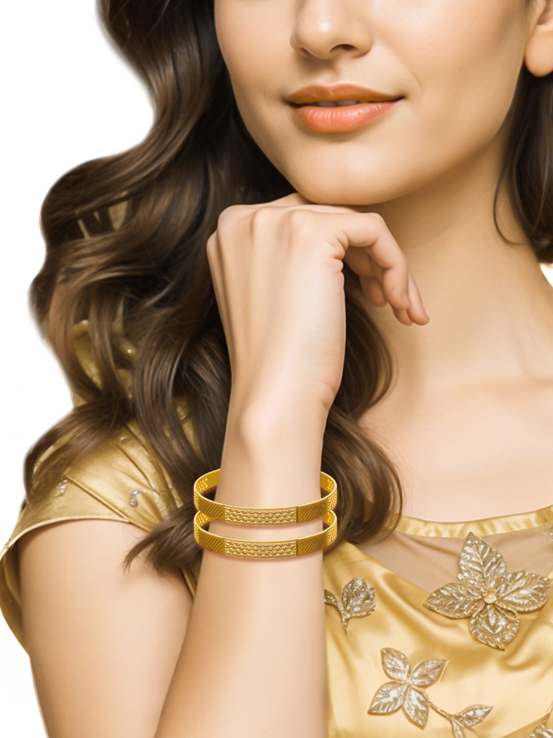 

PARAKKAT JEWELS Gold-Plated Bangle