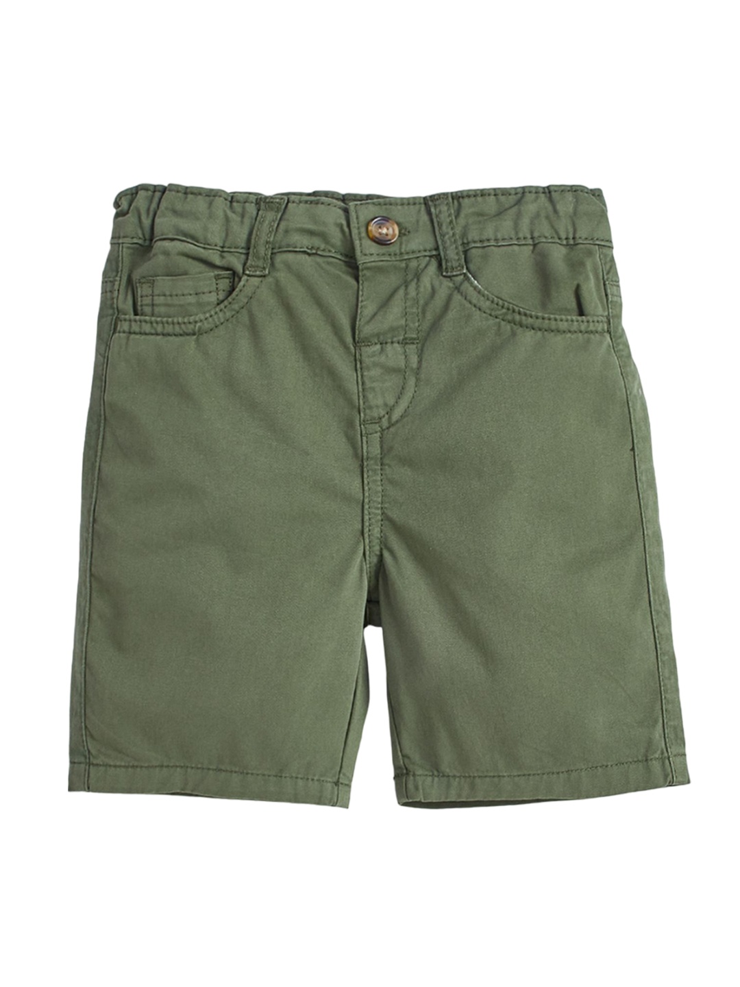 

ETCHED DESIGN Boys Mid-Rise Solid Regular Shorts, Olive