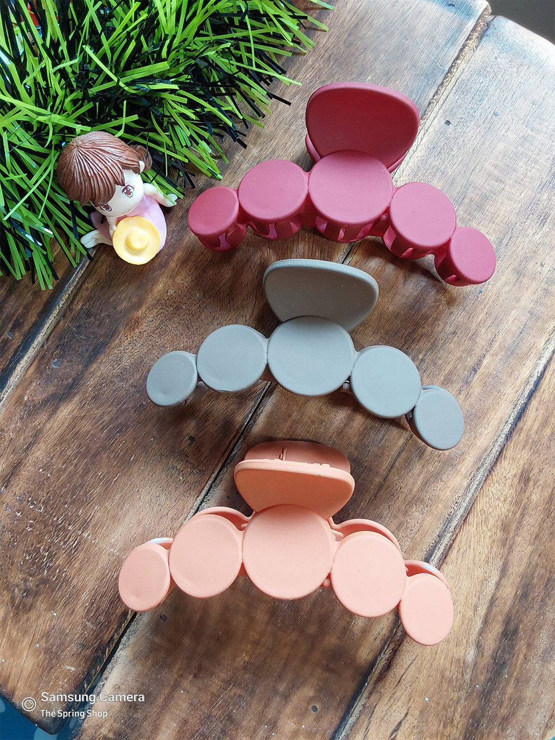 

Xivir Women Set of 3 Claw Clip, Blue