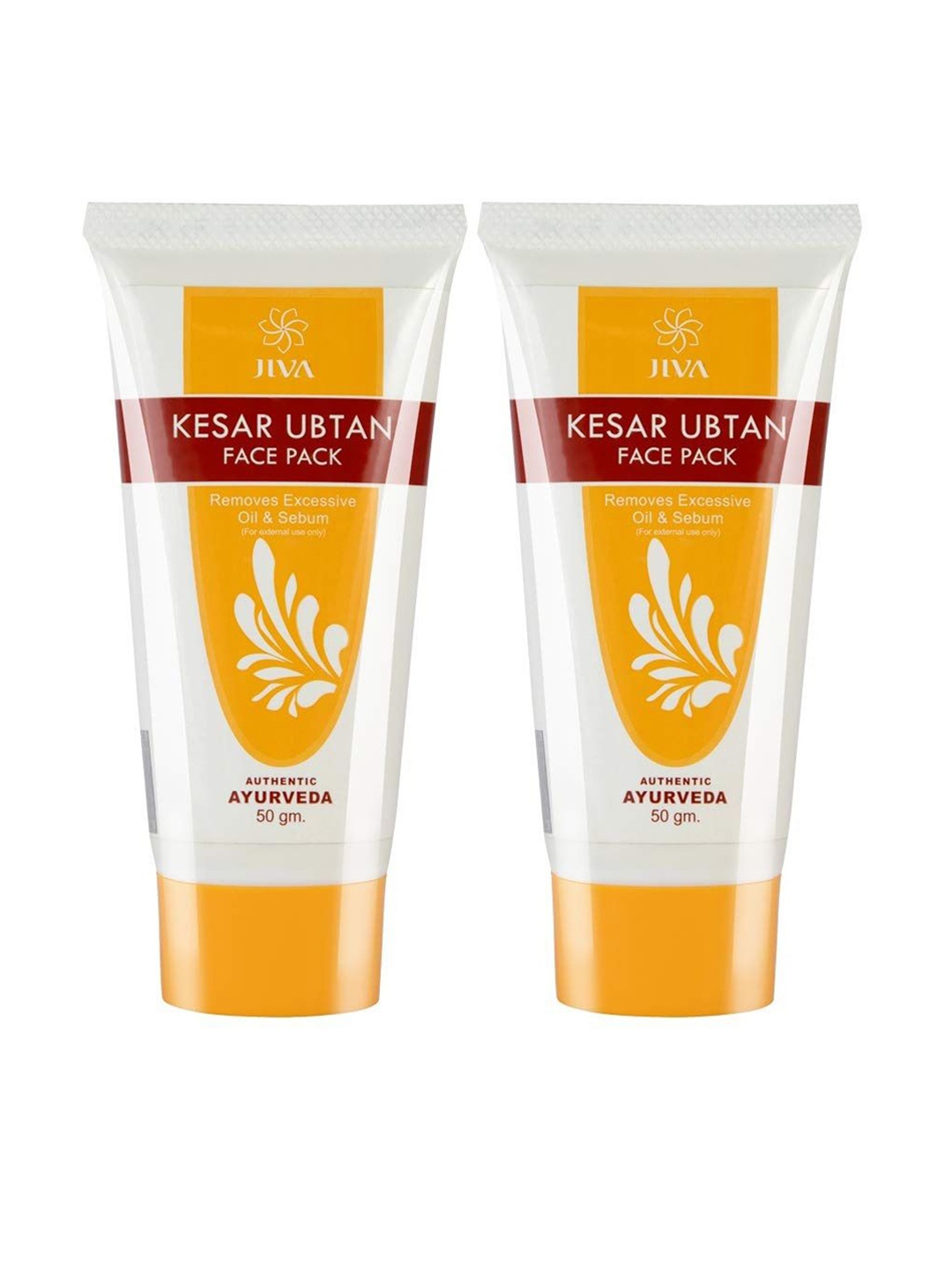 

Jiva Set Of 2 Kesar Ubtan Pack With Sandalwood Oil - 50g Each, Orange