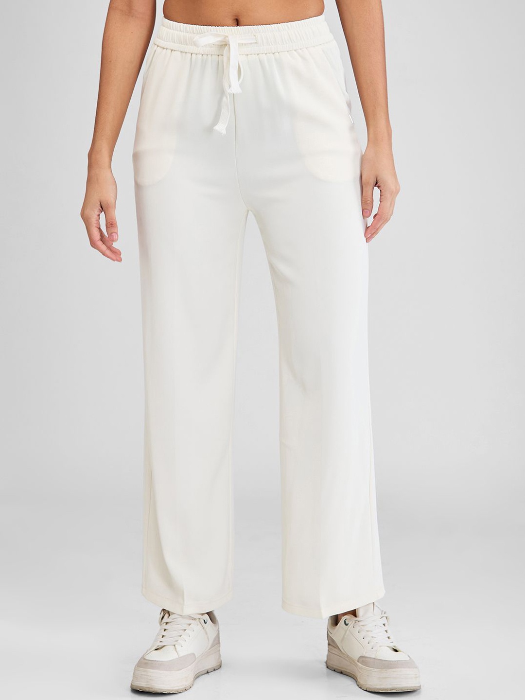 

SPYKAR Women High-Rise Track Pant, White