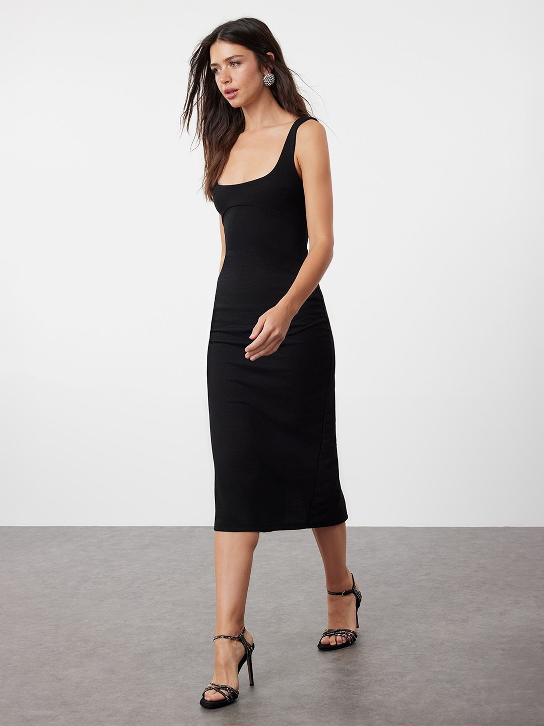 

Trendyol Bodycon Midi Dress, Black