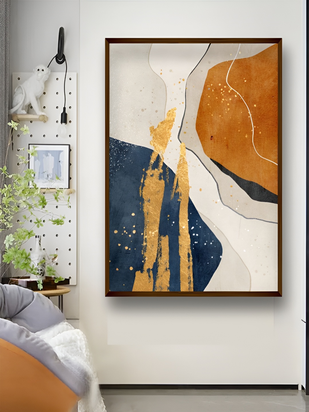 

Artsense Beige & Teal Blue Canvas Wall Art