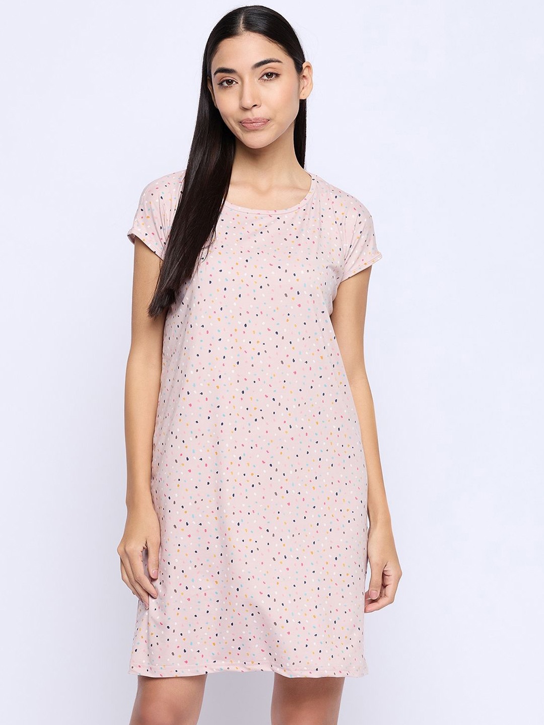 

Camey Printed Nightdress, Pink