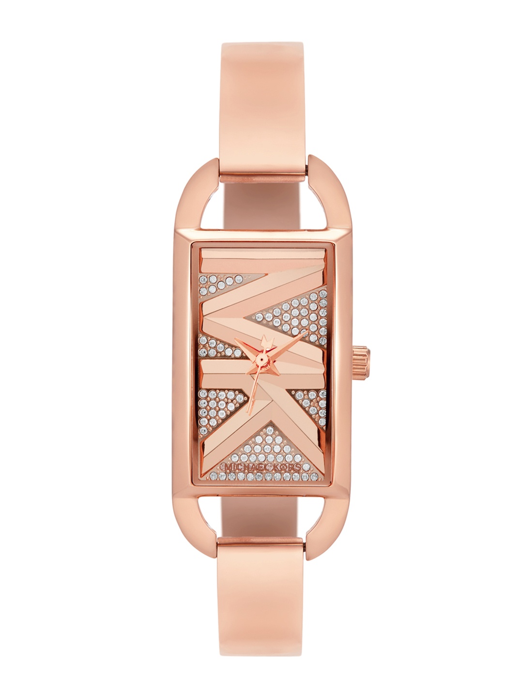 

Michael Kors Women Empire Embellished Dial & Stainless Steel Straps Analogue Watch MK4858I, Rose gold