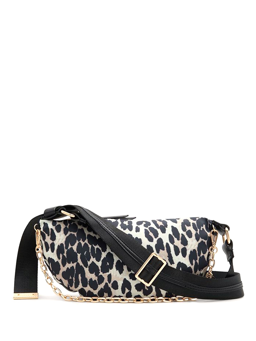 

ALDO Printed Structured Sling Bag with Fringed, Brown