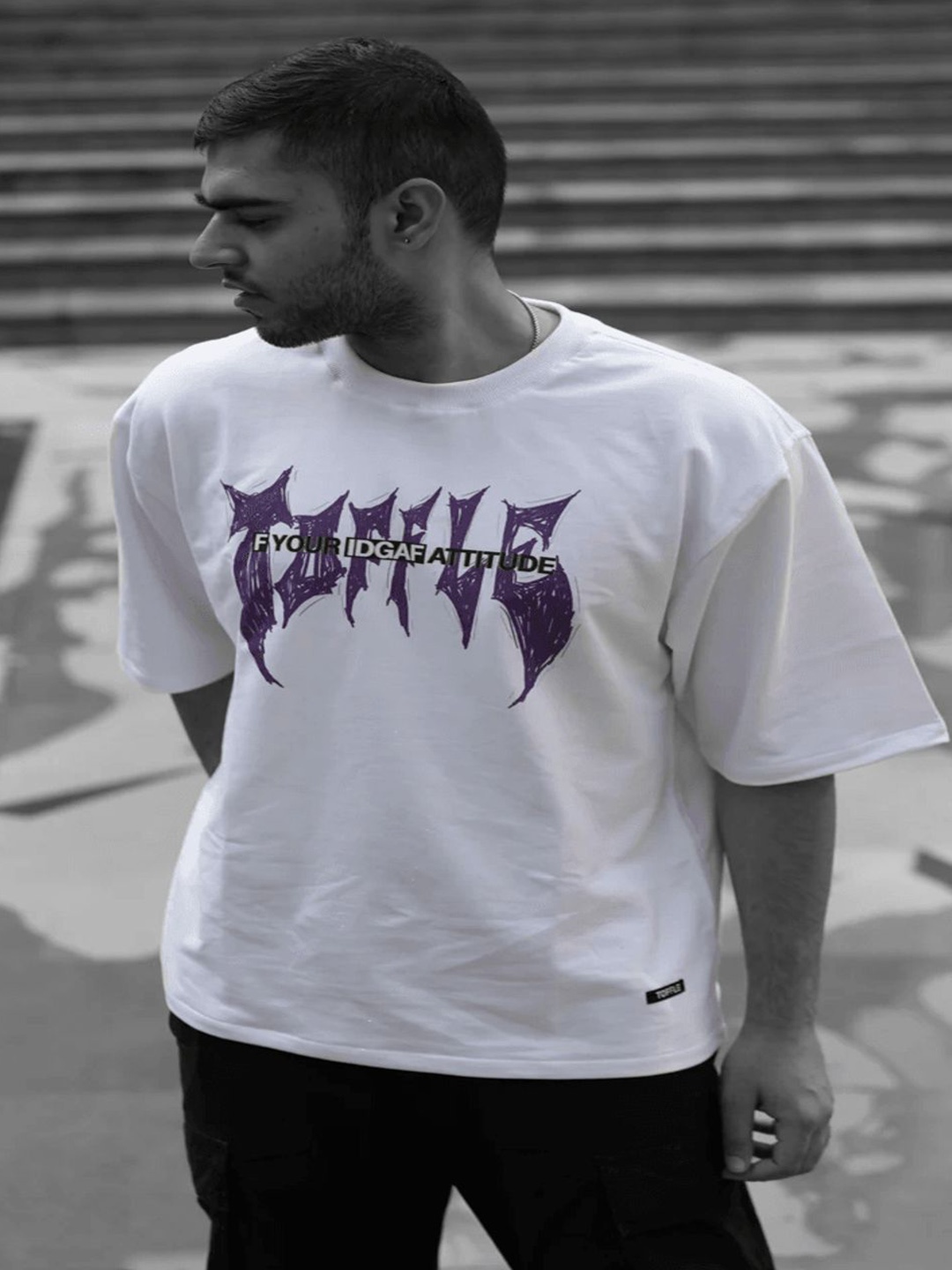 

TOFFLE Unisex Printed T-shirt, White